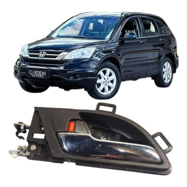 Maçaneta Interna Traseira Esquerda Honda Cr-v 4p 2007 2008 Preto Traseira
