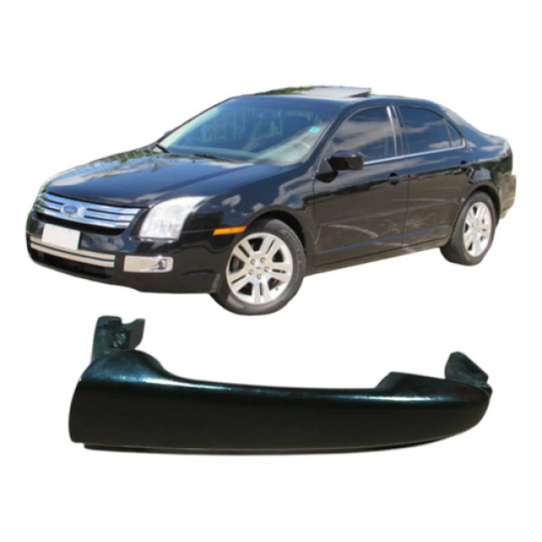 Maçaneta Traseira Esquerda Ford Fusion 2006 Original 4p Preto Traseira
