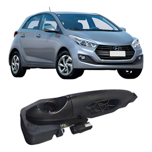 Maçaneta Dianteira Esquerda Hyundai Hb20 1.0 3c 2017-2021 Preto Dianteira