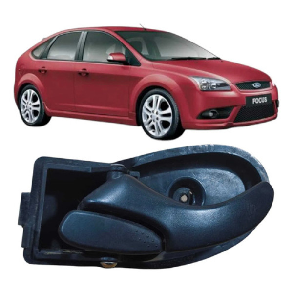 Maçaneta Interna Focus Dianteira Esquerda 2008 Xs41a22601 Preto Dianteira