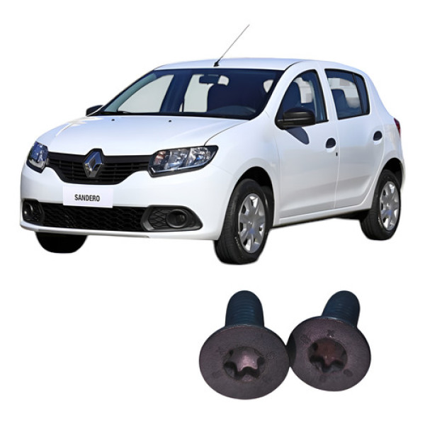 Par Parafuso Batente Porta Renault Sandero 2017 .
