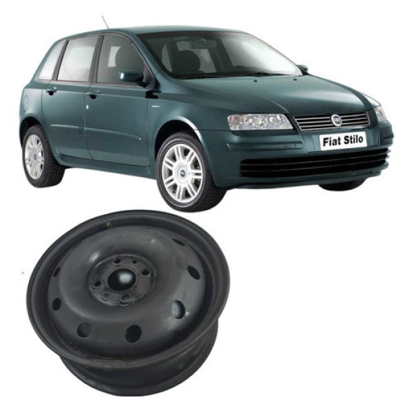 Roda Ferro Aro 13 4 Furos Fiat Stilo 4p 2009 2028200  Preto