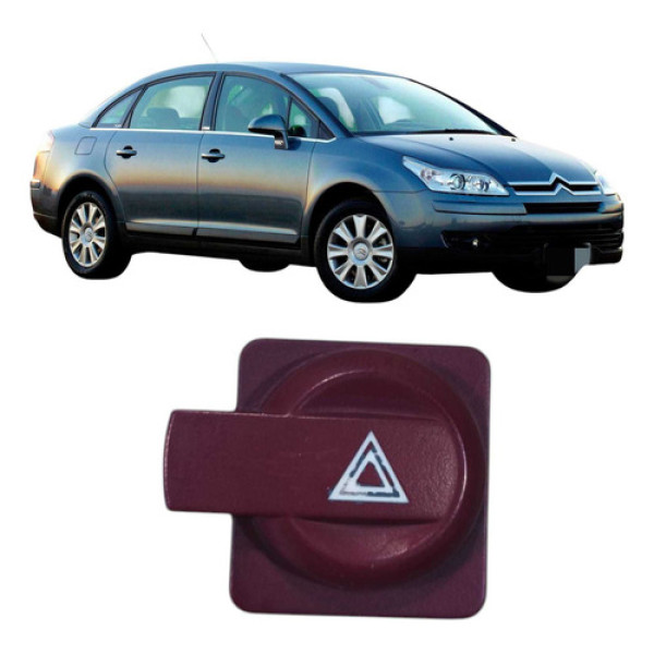 Botão Pisca Alerta Citroen C4 Original 2007 A 2013 96480877k Preto