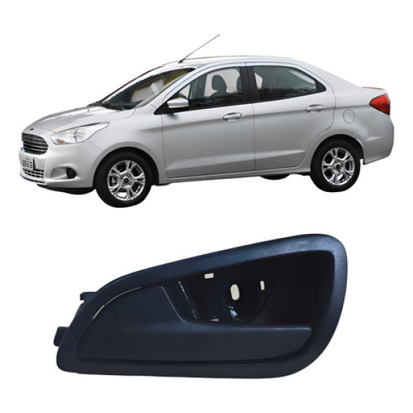 Maçaneta Traseira Esquerda Ford Ka 2018 E3b5a22601  Preto