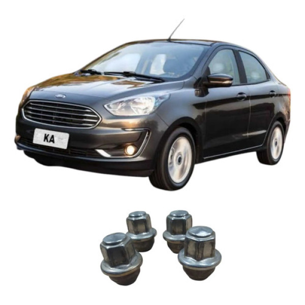 Jogo 4 Porcas Roda Ford Ka 1.0 3c 2018 Original