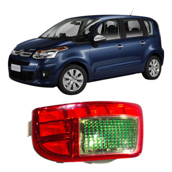 Lanterna Neblina Traseira Direito C3 Picasso 1.5 2014 968787 Direito/passageiro Vermelho