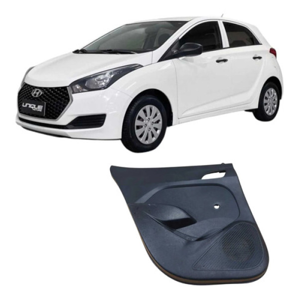 Forro Porta Traseira Esquerda Hyundai Hb20 2017 Original Preto