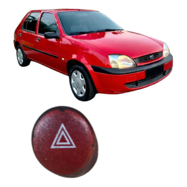 Botão Alerta Ford Fiesta Ka  2000 1.0 4p Original  Vermelho