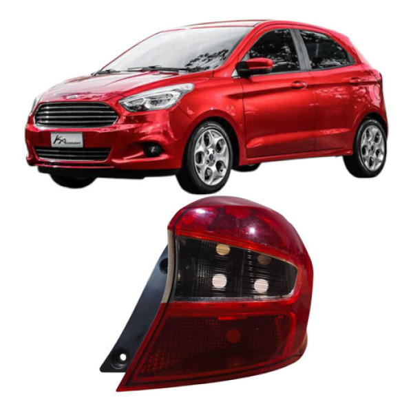 Lanterna Traseira Direita Ford Ka 2015 1.0 3c Direito/passageiro Vermelho
