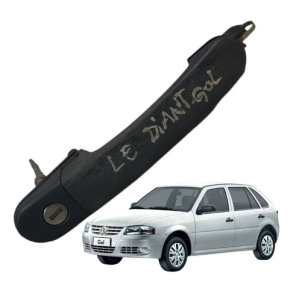 Maçaneta Dianteira Esquerda Gol G3 G4 1.0 Flex 4p 2006 2007 Preto Dianteira