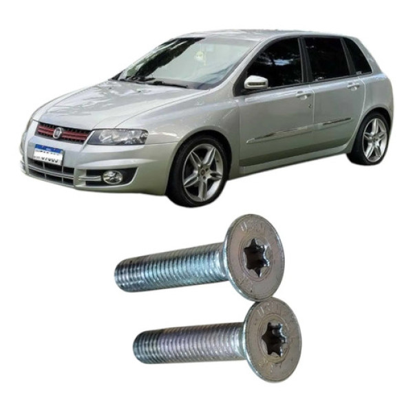 Par Parafusos Trava Encosto Traseiro Fiat Stilo 2009 Cinza