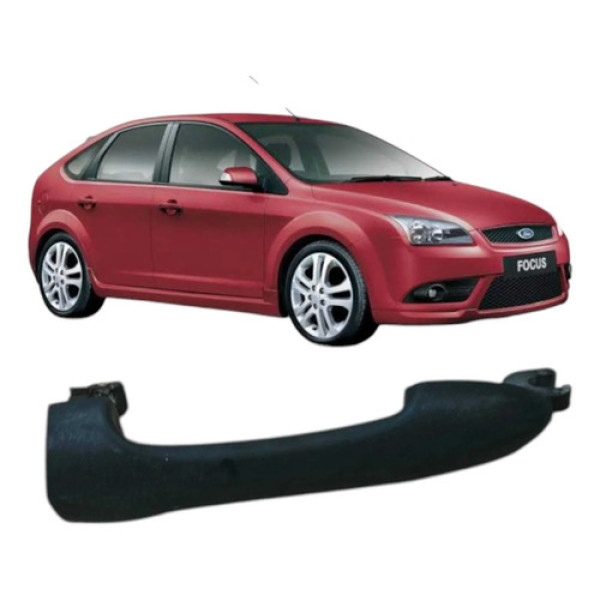 Maçaneta Externa Traseira Direita Ford Focus 2008  Xs41a2240 Preto Traseira