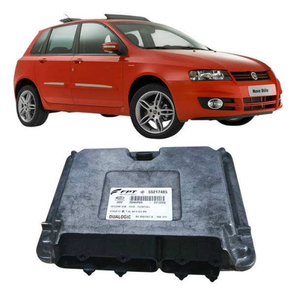 Módulo Injeção Fiat Stilo 1.8 4c 2009 Flex Dualogic 55217485