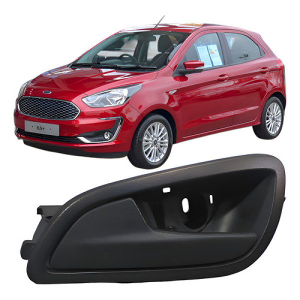 Maçaneta Interna Esquerda Ford Ka Preta 2014 2015 2016 2021  . Dianteira/traseira