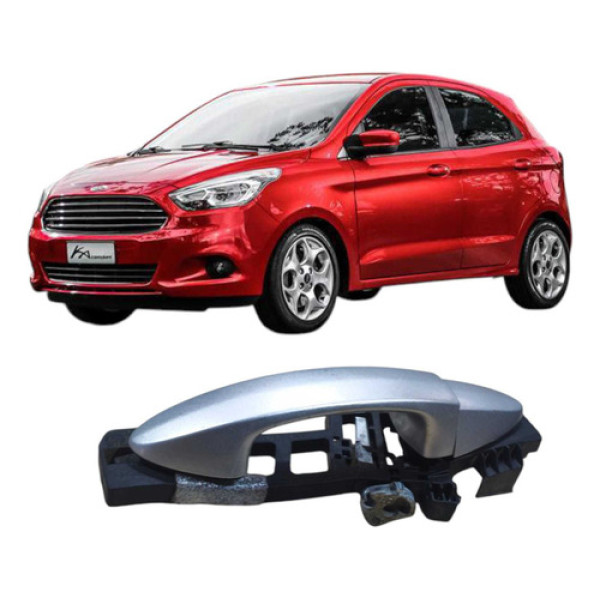 Maçaneta Porta Dianteira Direita Ford Ka 2015 E3b5a224a36aa Prata Dianteira