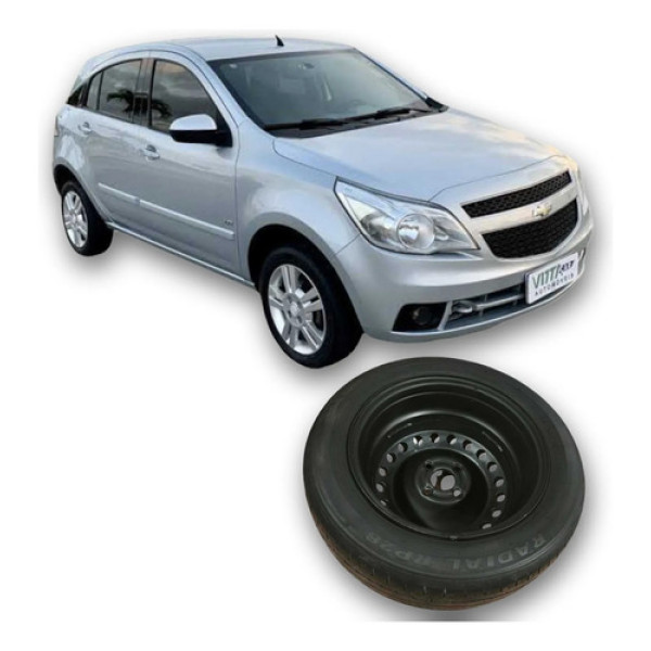 Pneu Roda Aro 15 4furo Chevrolet Agile 2012 1.4 Original Preto