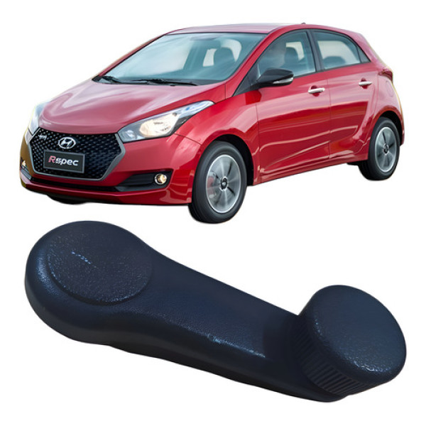 Manivela Vidro Manual Traseiro Esquerdo Hyundai Hb20 2017  Branco