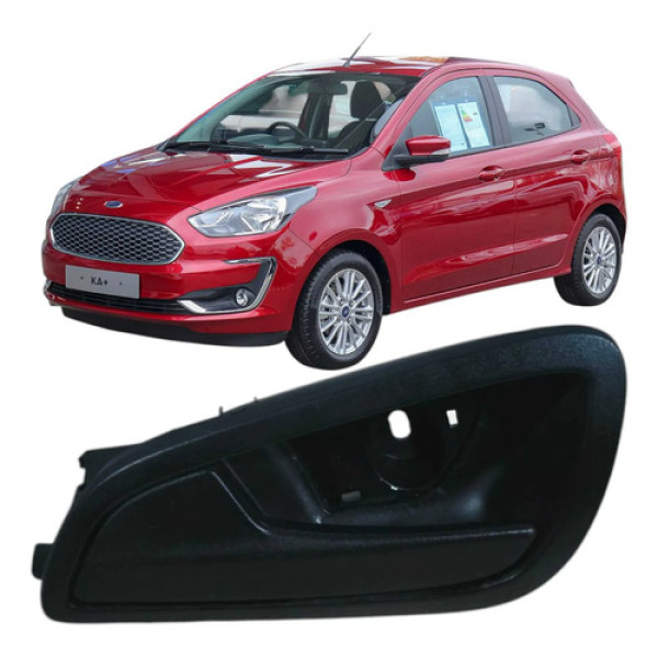 Maçaneta Interna Dianteira Esquerda Ford Ka 2018 E3b5a22601 Preto Dianteira