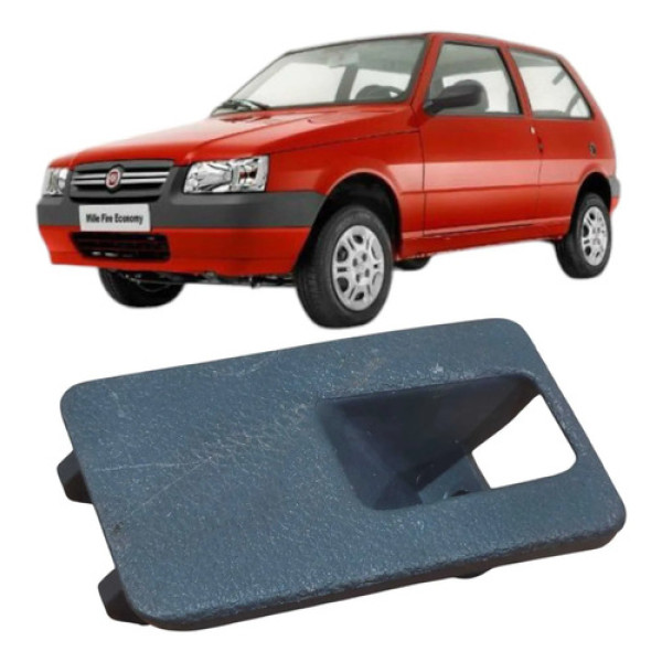 Moldura Acabamento Painel Fiat Uno Mille 1.0 2004 1815058 Cinza Listras