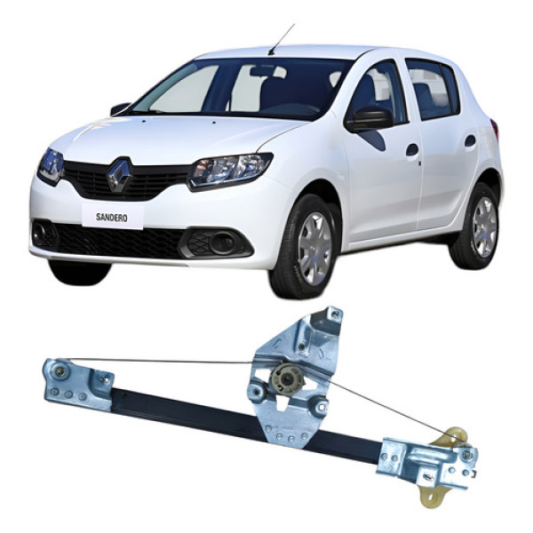 Máquina Vidro Dianteiro Direito Renault Sandero 2017