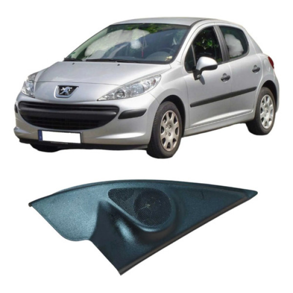 Moldura Retrovisor Direito Peugeot 207 2009 1.4 9648300877 Preto