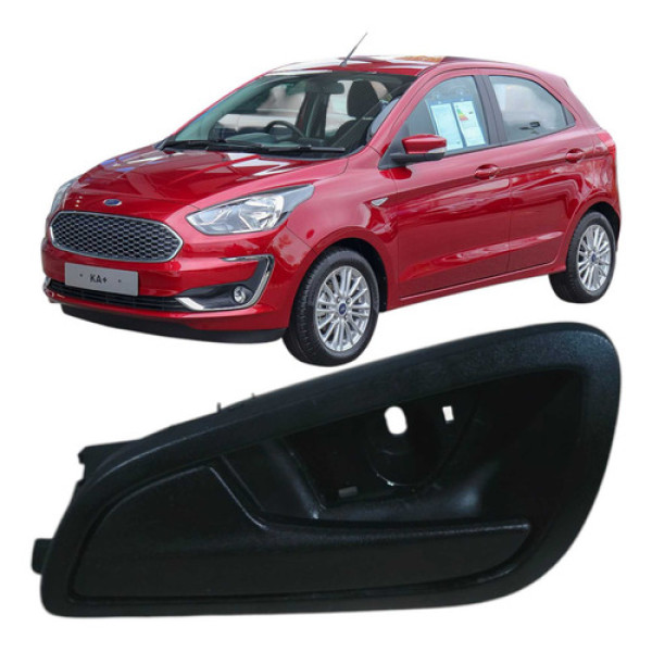 Maçaneta Fechadura Interna Esquerdo Ford Ka 2018 E3b5a2260 Preto Dianteira/traseira