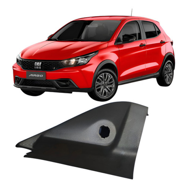 Moldura Interna Retrovisor Esquerdo Fiat Argo 2023 Preto. Preto