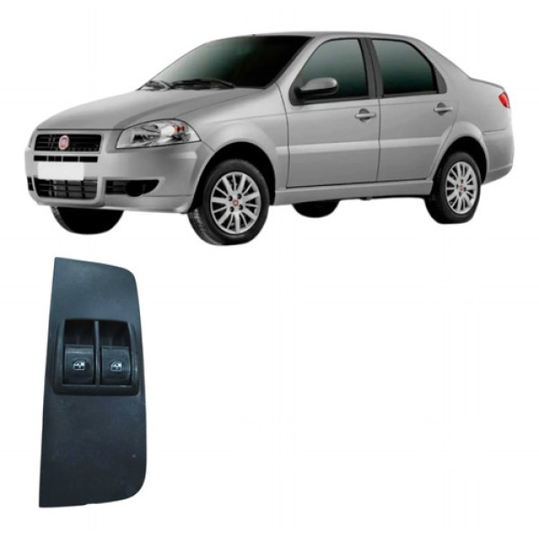 Comando Vidro Dianteiro Esquerdo Siena 1.0 4p 735333486