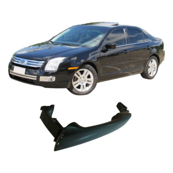 Maçaneta Dianteira Esquerda Ford Fusion 2006 4p Original Preto Dianteira