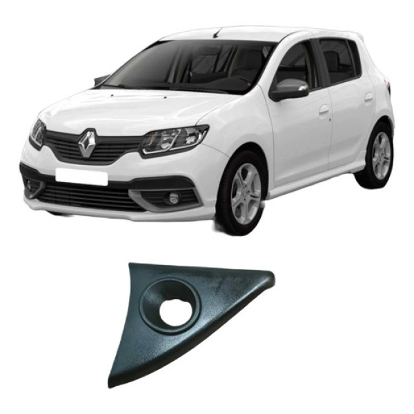 Acabamento Int Retrovisor Esq Sandero 2017 802932404r Orig Preto