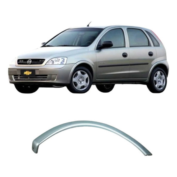 Moldura Paralama Dianteiro Direito Chevrolet Corsa 2006 Preto