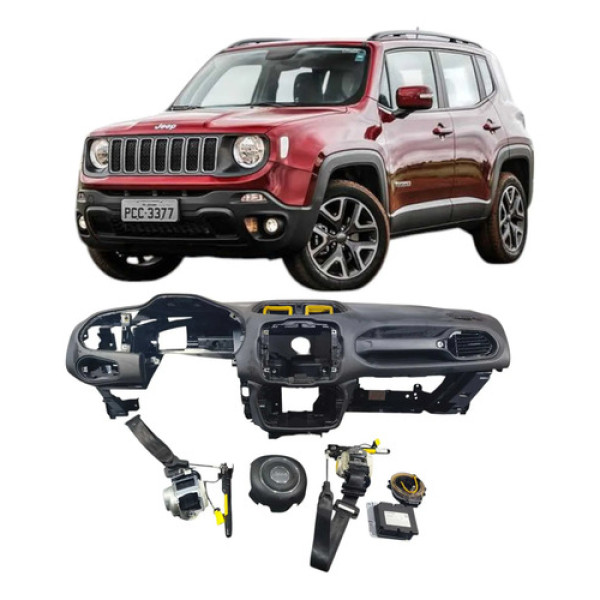 Kit Air Bag Cinto Bolsa Jeep Renegade 52115621 2019 Preto