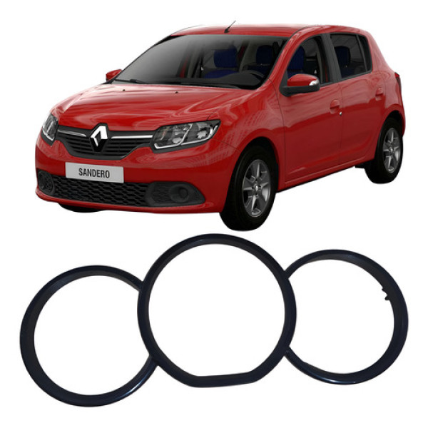 Moldura Acabamento Painel Instrumento Renault Sandero 2017 Preto