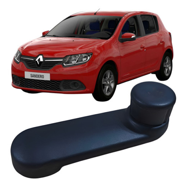 Manivela Máquina Vidro Manual Traseiro Direito Sandero 2017 Branco