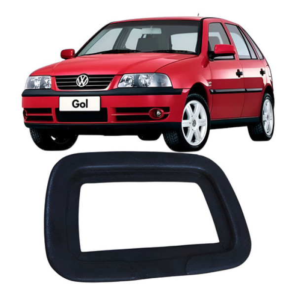 Acabamento Moldura Retrovisor Interno Volkswagen Gol 2005 Prateado
