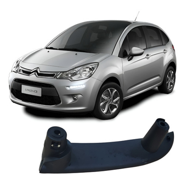 Puxador Porta Dianteira Esquerdo Citroën C3 2013 96875583 Preto