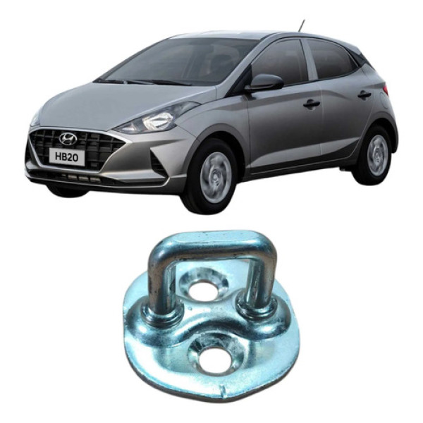  Batente Fechadura Hyundai Hb20 1.0 3c 2020 Original Prata (zincado)