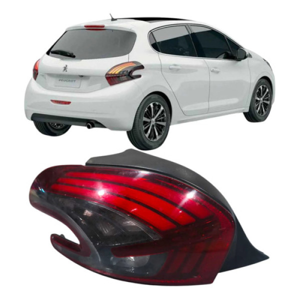 Lanterna Traseira Esquerdo Peugeot 208 Allure 2017 981346648 Esquerdo/motorista Vermelho