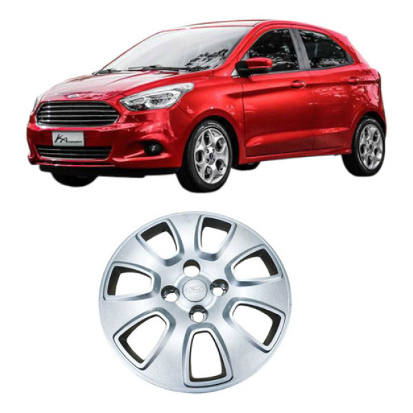 Calota Roda Ford  Ka 1.0 3c 2018 E3b14951 Prateado