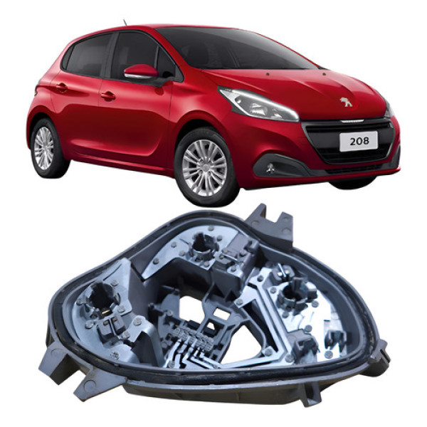 Circuito Soquete Lanterna Traseira Esquerdo Peugeot 208  Esquerdo/motorista Transparente