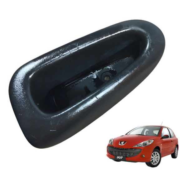 Puxador Porta Trasieira Esquerda Peugeot 206 2008 A 2014 Preto Traseira