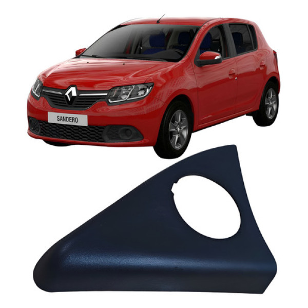 Acabamento Interno Retrovisor Esquerdo Renault Sandero 2017 Preto