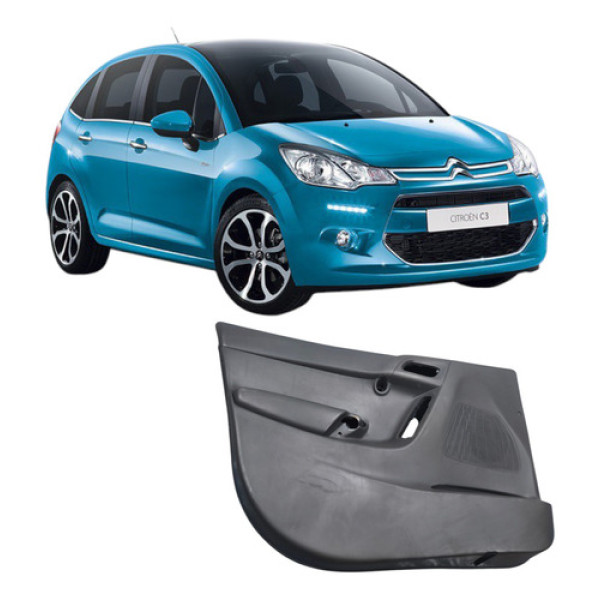 Forro De Porta Dianteiro Esquerdo Citroen C3 2013 A 2018