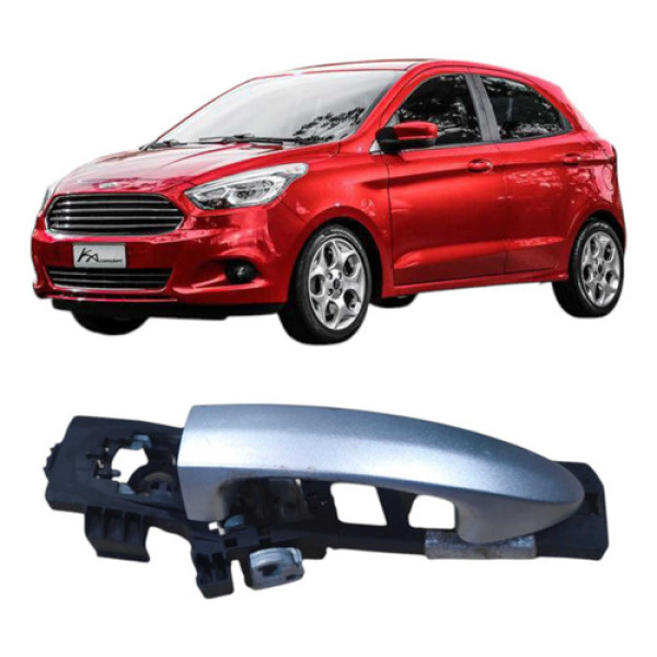 Maçaneta Dianteira Esquerda Ford Ka 2015 1.0 3c E3b5a224a37 Prata Dianteira
