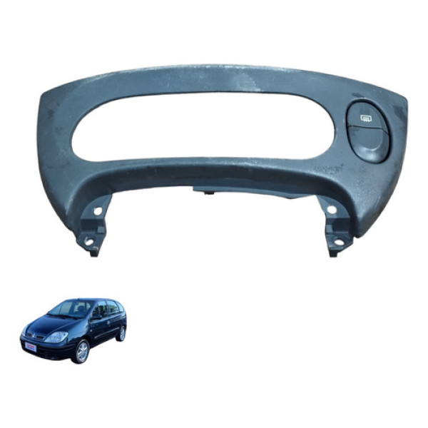 Moldura Comando Ar Com Botão Renault Scenic 2002 A 2010