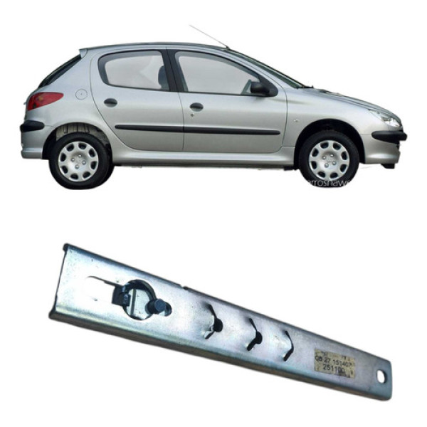 Trilho Regulagem Cinto Peugeot 206 Sensat 2008 1.4 Prateado