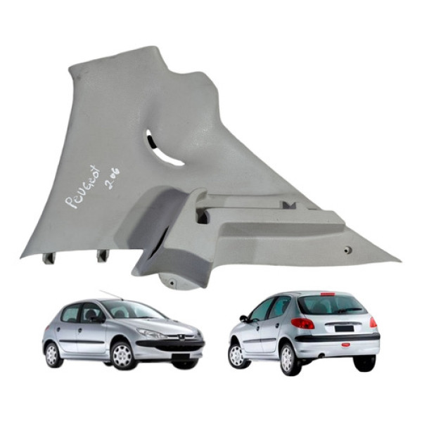 Suporte Tampão Bagagito Direito Peugeot 206 2000 A 2008  Branco