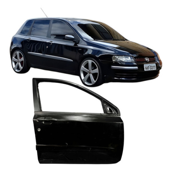 Porta Dianteira Direito Preto 9681344 Fiat Stilo Flex 2007 Dianteira Direito Preto