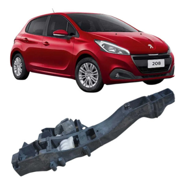 Suporte Maçaneta Externa Traseiro Direito Peugeot 208 2019 Preto Traseira