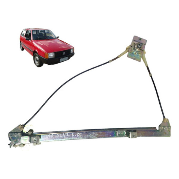 Máquina Vidro Manual Direito Dianteiro Fiat Uno 1992 A 1996